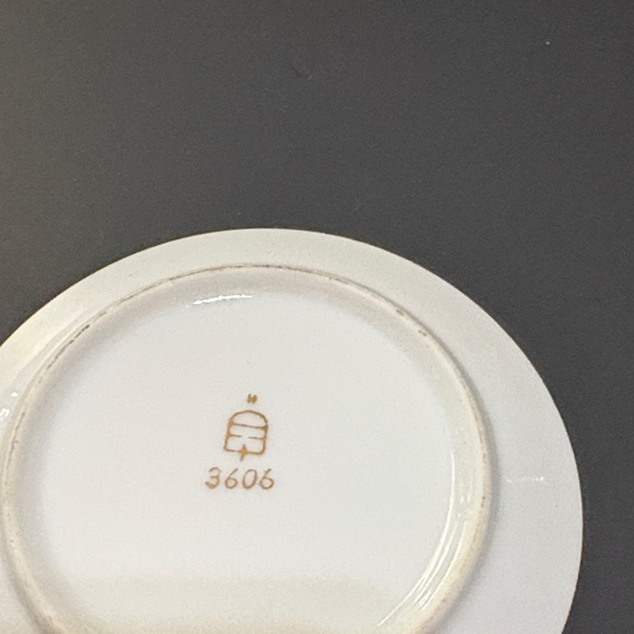 Elegant Teacup and Saucer with Gold Accents - Picture 2 of 3